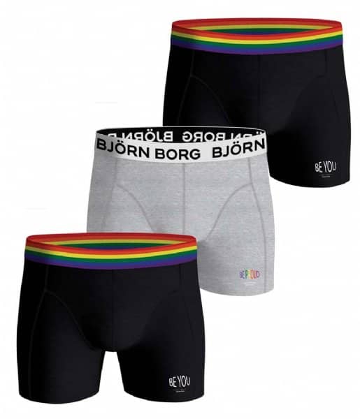 Björn Borg Underbukser 3pak | Essential | Regnbue/Grå
