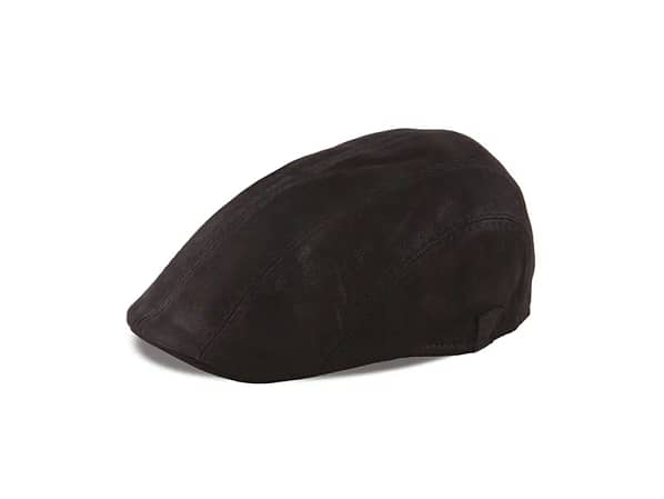 MJM Flat Cap | Maddy Nappa Wax | Black
