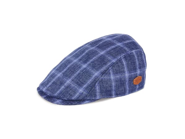 MJM Flat Cap | Bang Polyester/Cotton Mix | Blue Check