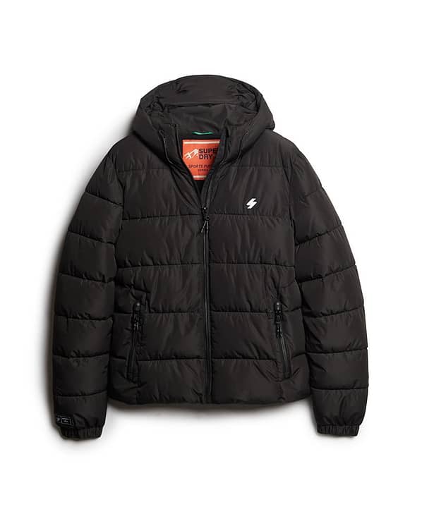 Superdry Jakke | Hooded Sports Puffer | Black