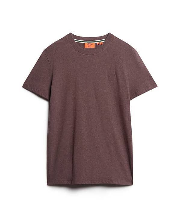 Superdry T-Shirt | Vintage Logo EMB Tee | Rich Brown Marl