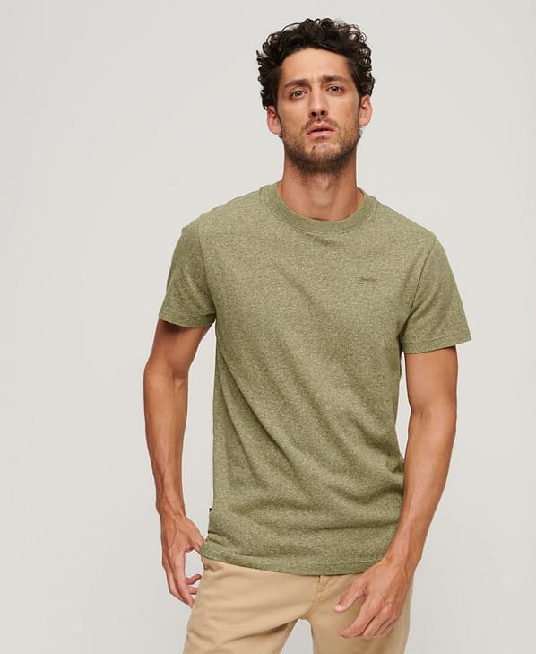 Superdry T-Shirt | Vintage Logo EMB Tee | Hushed Olive Grit