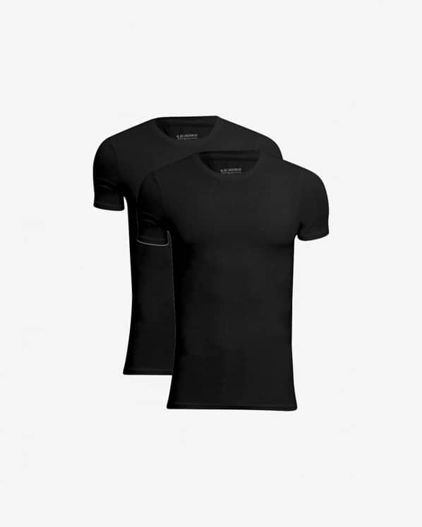 JBS Bamboo Undertrøje 2Paks | Sort m. Kort Ærme