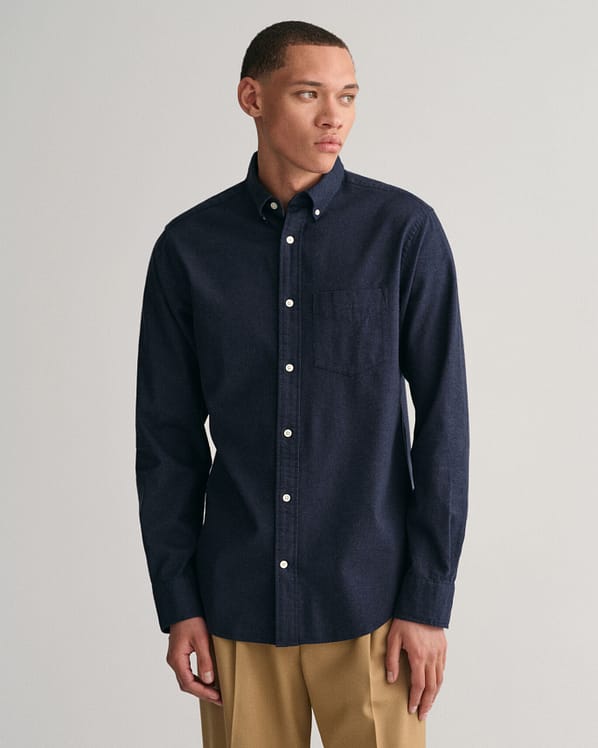 Gant Skjorte | Reg Flannel Melange Shirt