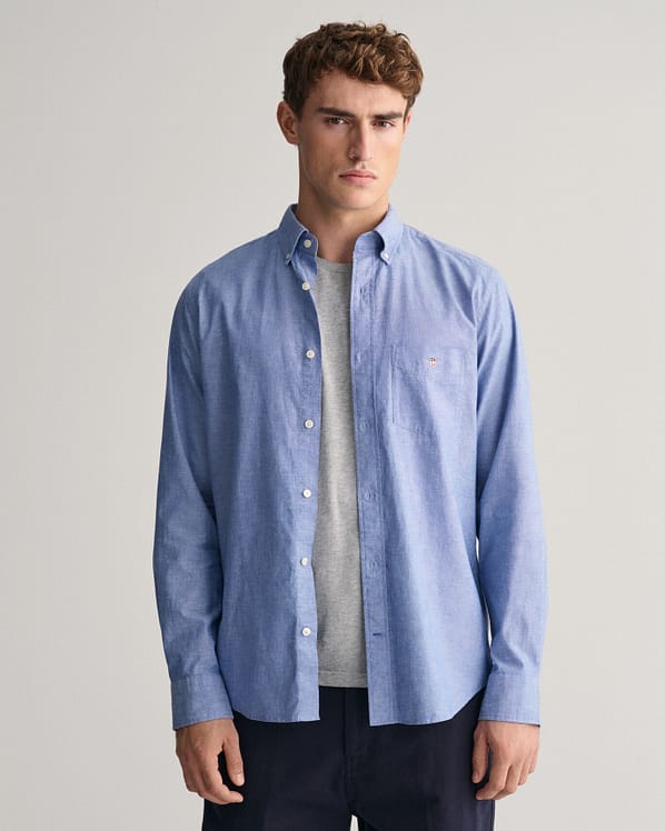 Gant Hørbomuld Skjorte | Reg Cotton Linen Shirt