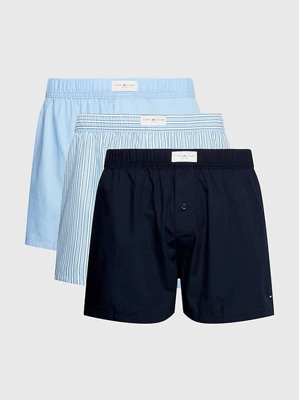 Tommy Hilfiger Boxershorts | 3P Woven Boxer Pants | Print/Vessel Blue/Desert Sky