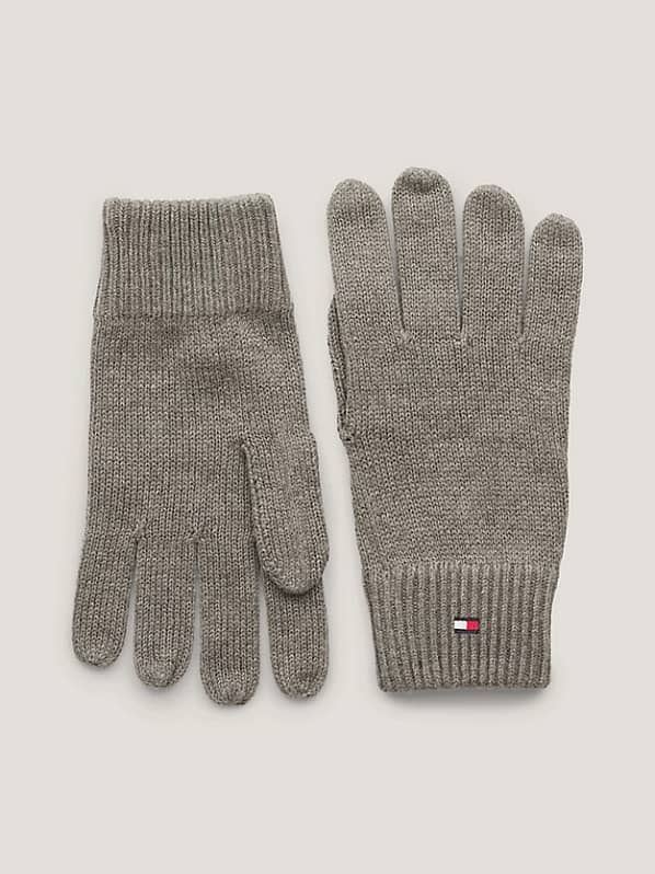 Tommy Hilfiger Handsker | Essential Flag Knitted Gloves | Mid Gray Heather