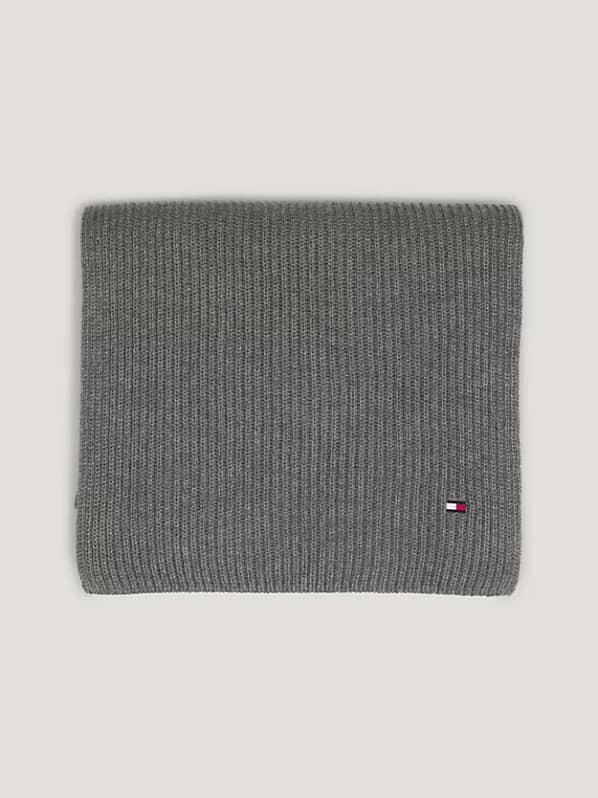 Tommy Hilfiger Halstørklæde | Essential Flag Scarf | Mid Grey Heather