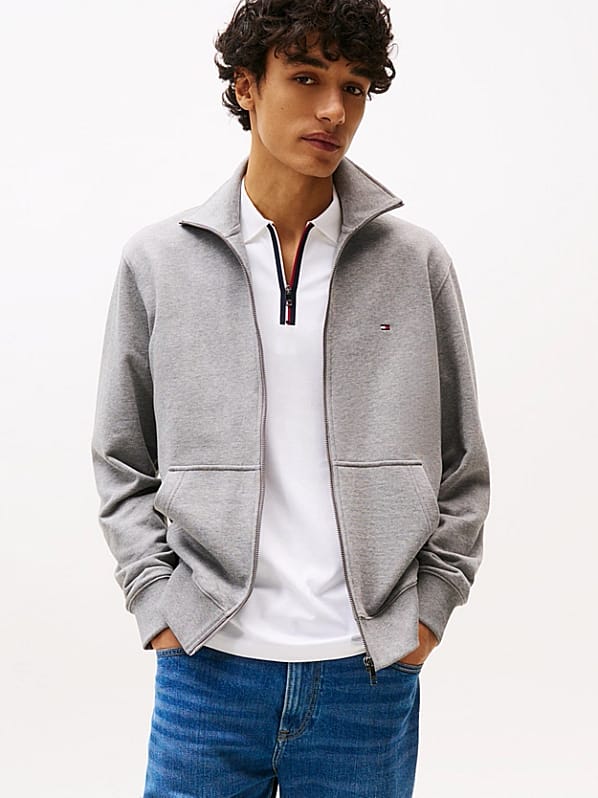 Tommy Hilfiger Sweatshirt m. Lynlås | Essential Terry