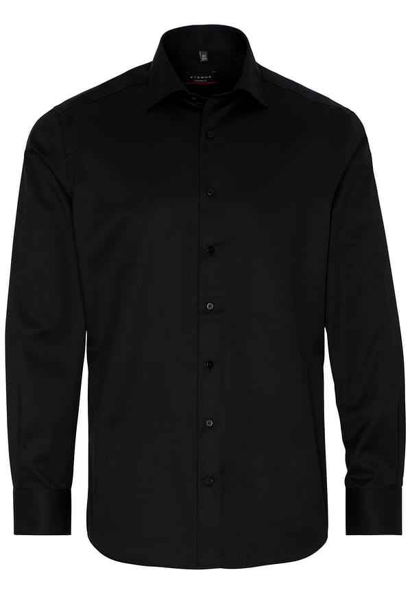 Eterna Skjorte | Modern Fit | Sort